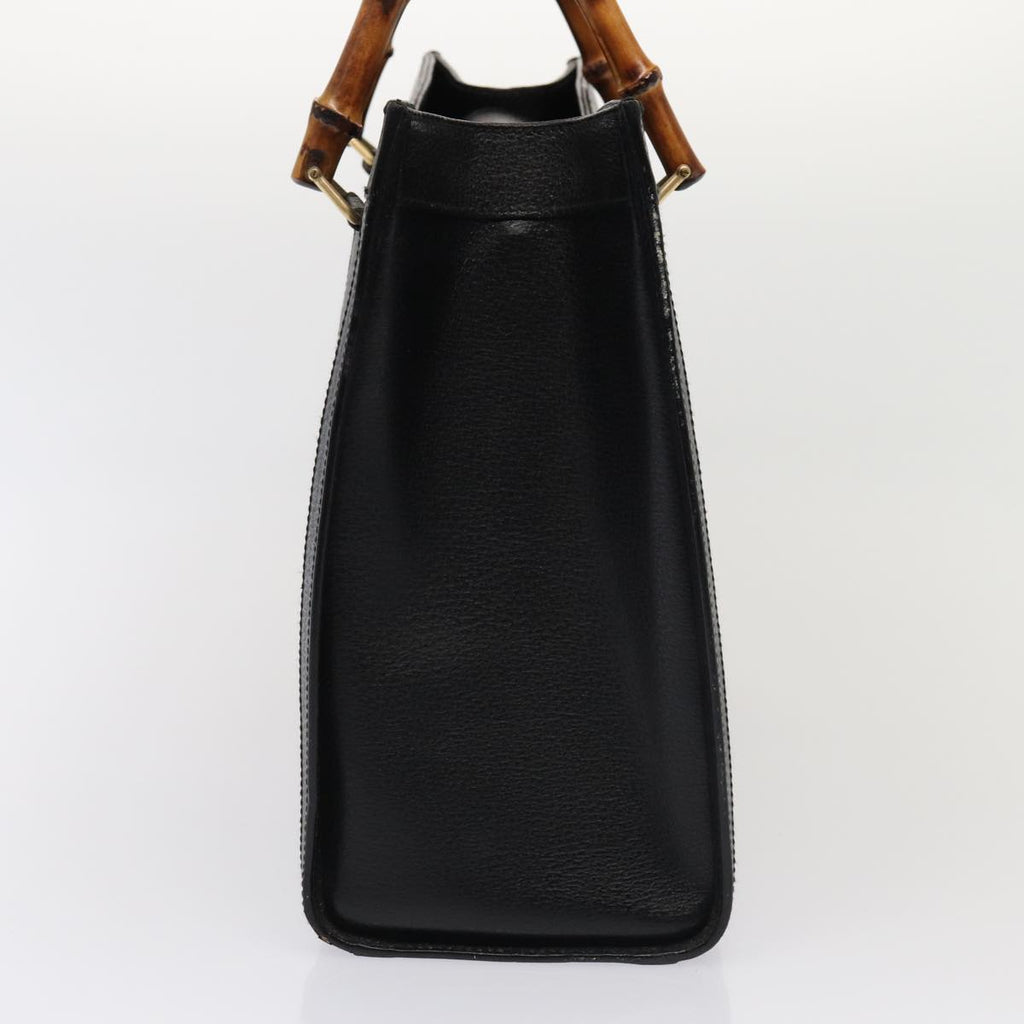 GUCCI Bamboo Hand Bag Leather Black 002 1186 0260 87250