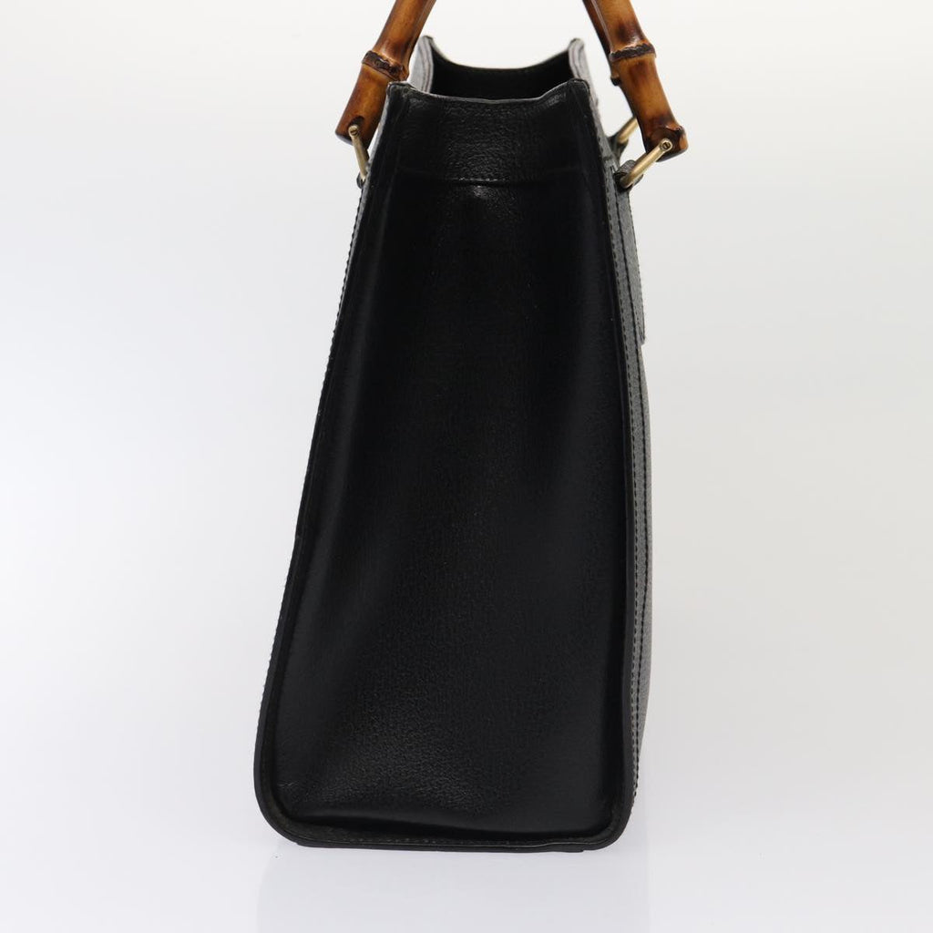 GUCCI Bamboo Hand Bag Leather Black 002 1186 0260 87250