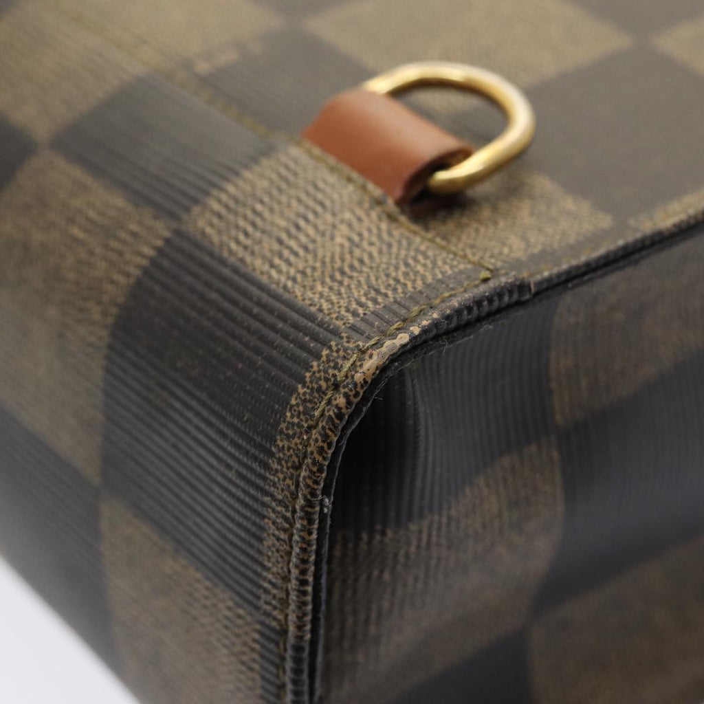 FENDI Pecan Canvas Hand Bag 2way Brown Black 87252