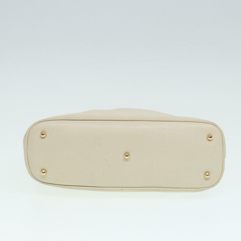 GUCCI Bamboo Hand Bag Leather 2way Cream Gold 000 2296 0290 87257
