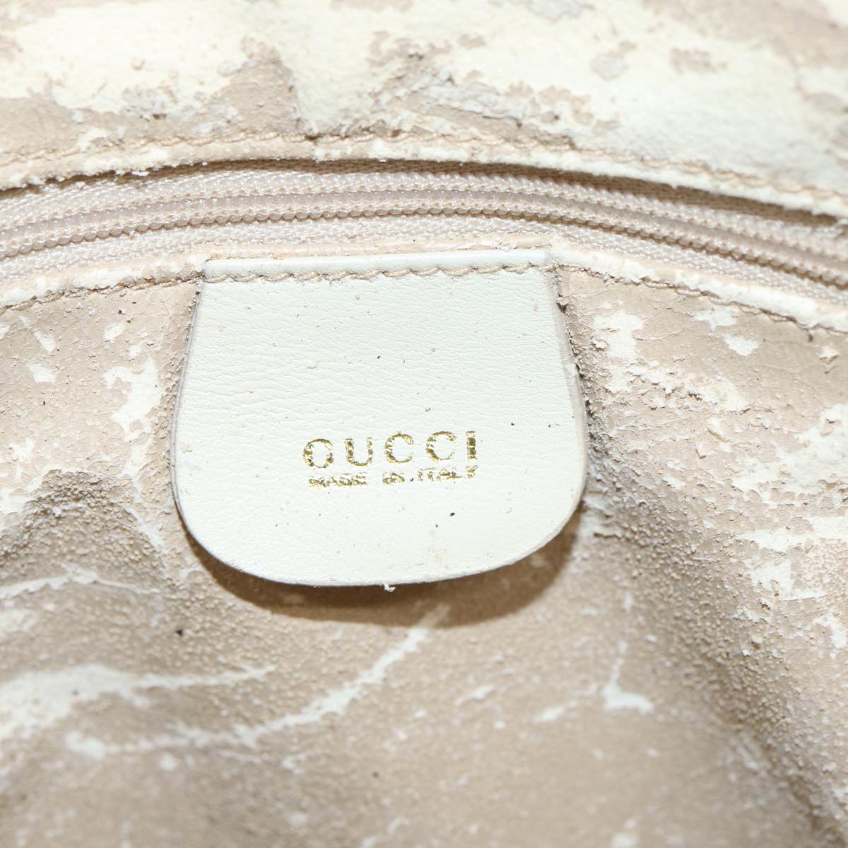 GUCCI Bamboo Hand Bag Leather 2way Cream Gold 000 2296 0290 87257