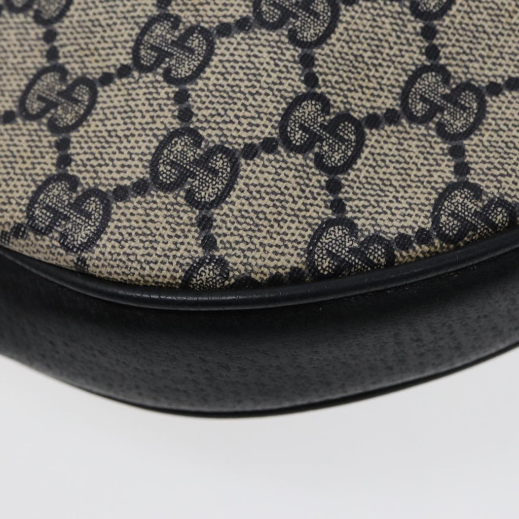 GUCCI GG Supreme Shoulder Bag PVC Leather Navy Gold 41 02 058 87264