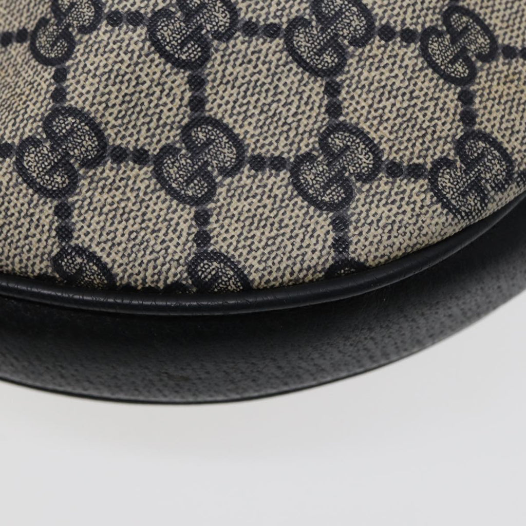 GUCCI GG Supreme Shoulder Bag PVC Leather Navy Gold 41 02 058 87264