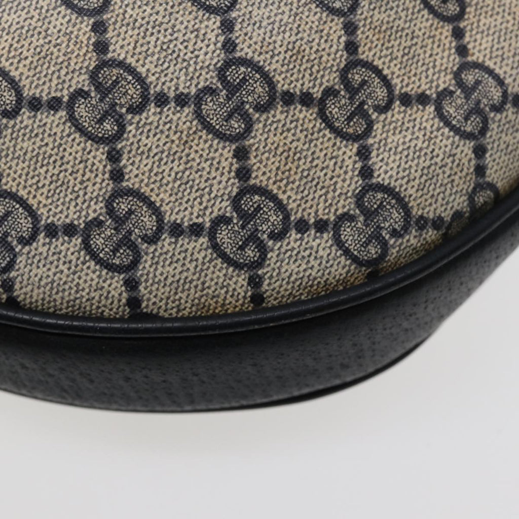 GUCCI GG Supreme Shoulder Bag PVC Leather Navy Gold 41 02 058 87264