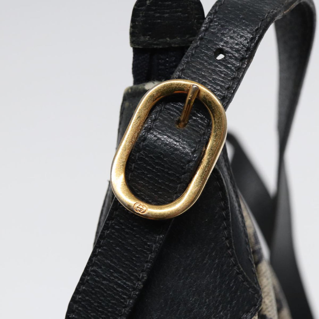 GUCCI GG Supreme Shoulder Bag PVC Leather Navy Gold 41 02 058 87264