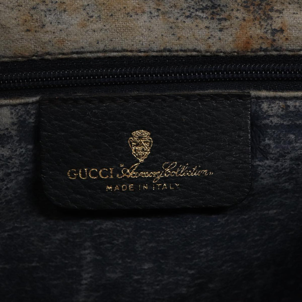 GUCCI GG Supreme Shoulder Bag PVC Leather Navy Gold 41 02 058 87264