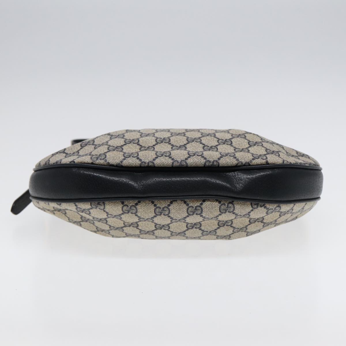 GUCCI GG Supreme Shoulder Bag PVC Leather Navy Gold 41 02 058 87264