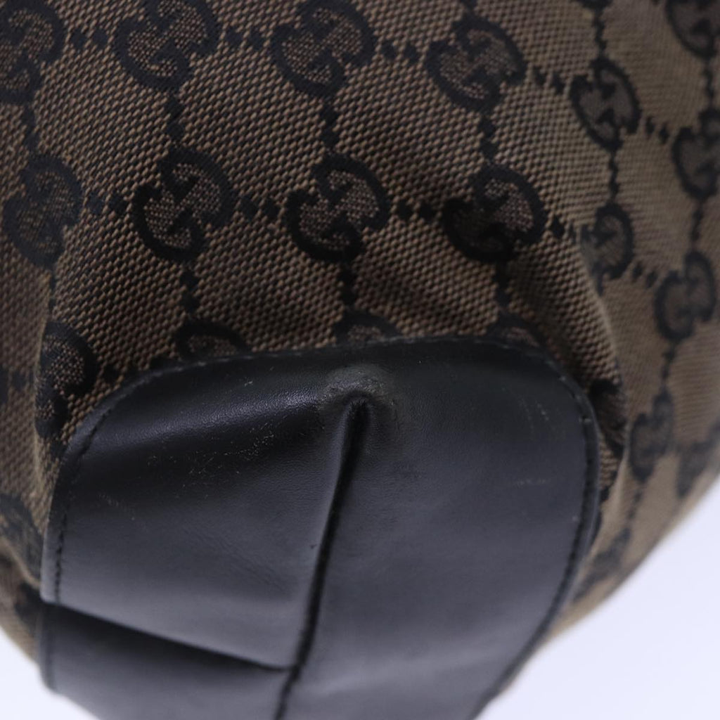 GUCCI GG Canvas Tote Bag Brown Silver 019 0401 1956 87265