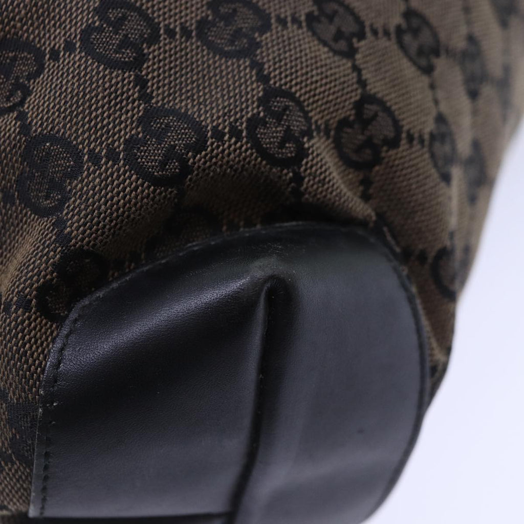 GUCCI GG Canvas Tote Bag Brown Silver 019 0401 1956 87265