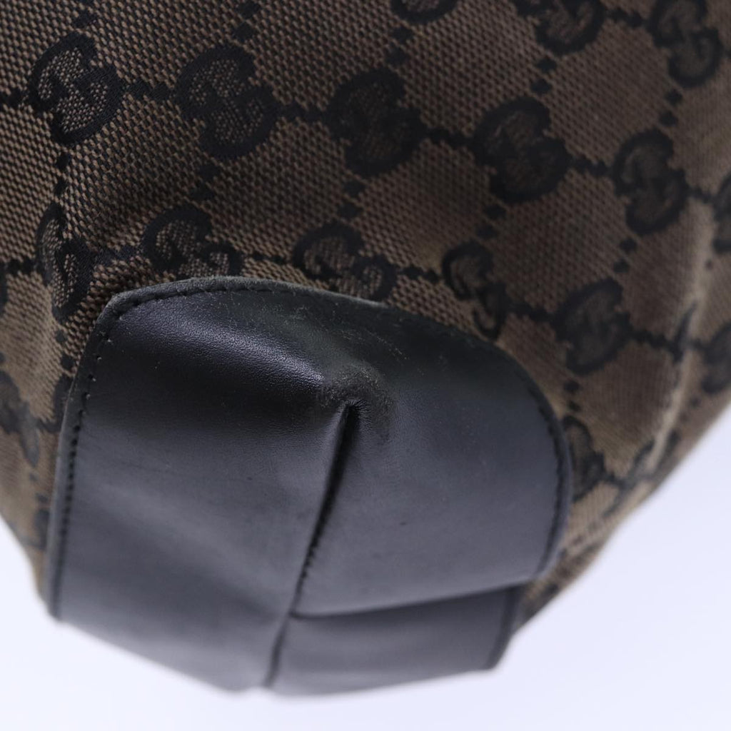 GUCCI GG Canvas Tote Bag Brown Silver 019 0401 1956 87265