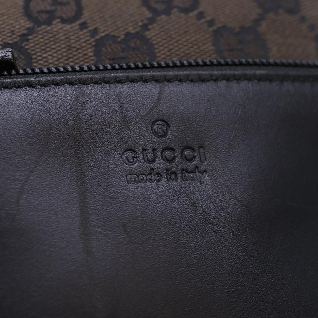 GUCCI GG Canvas Tote Bag Brown Silver 019 0401 1956 87265