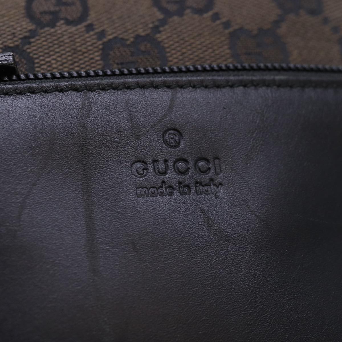 GUCCI GG Canvas Tote Bag Brown Silver 019 0401 1956 87265