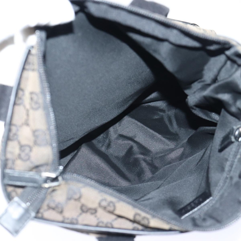 GUCCI GG Canvas Tote Bag Brown Silver 019 0401 1956 87265