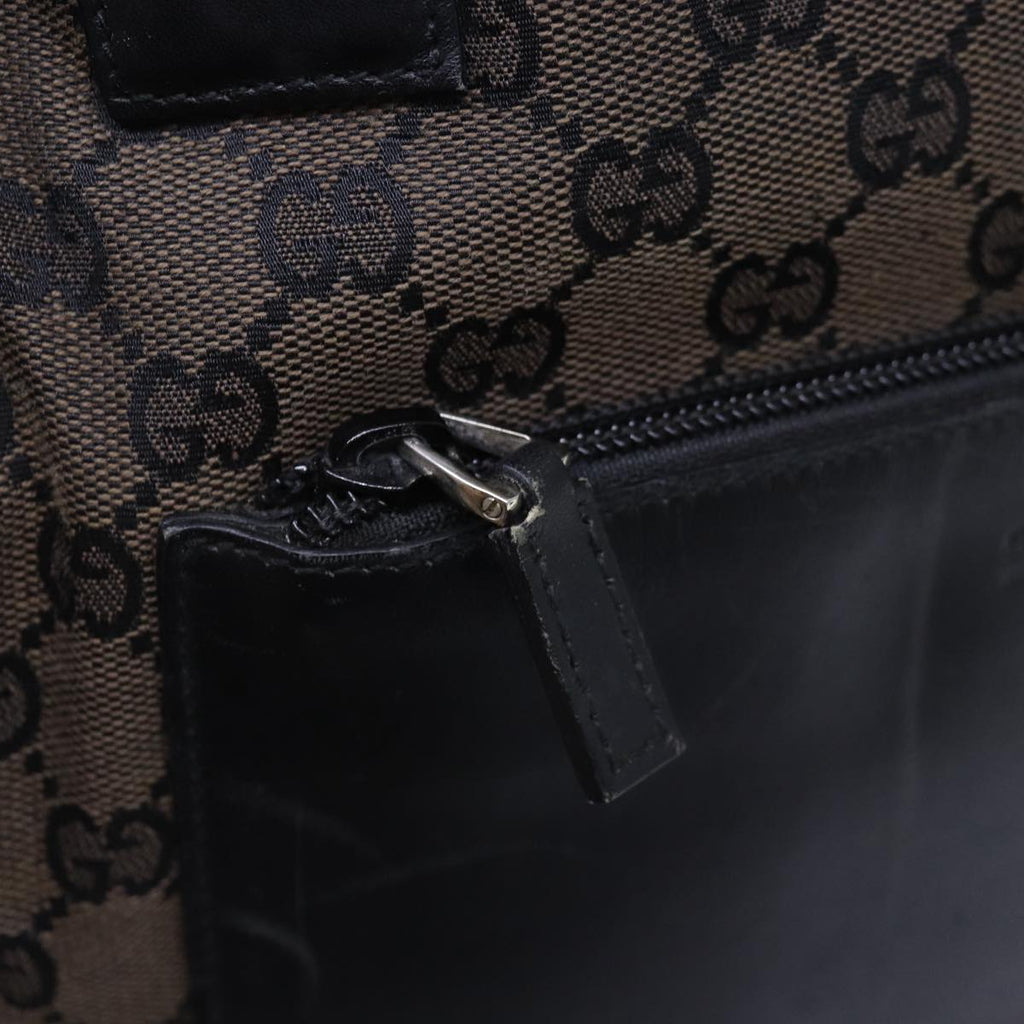 GUCCI GG Canvas Tote Bag Brown Silver 019 0401 1956 87265