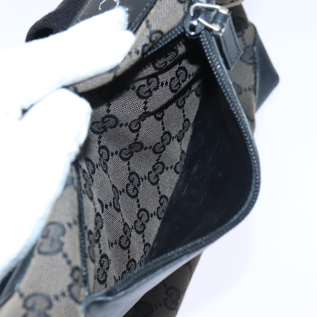 GUCCI GG Canvas Tote Bag Brown Silver 019 0401 1956 87265