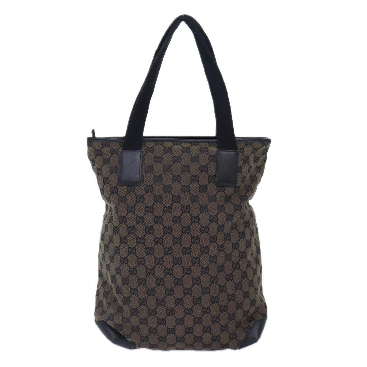 GUCCI GG Canvas Tote Bag Brown Silver 019 0401 1956 87265