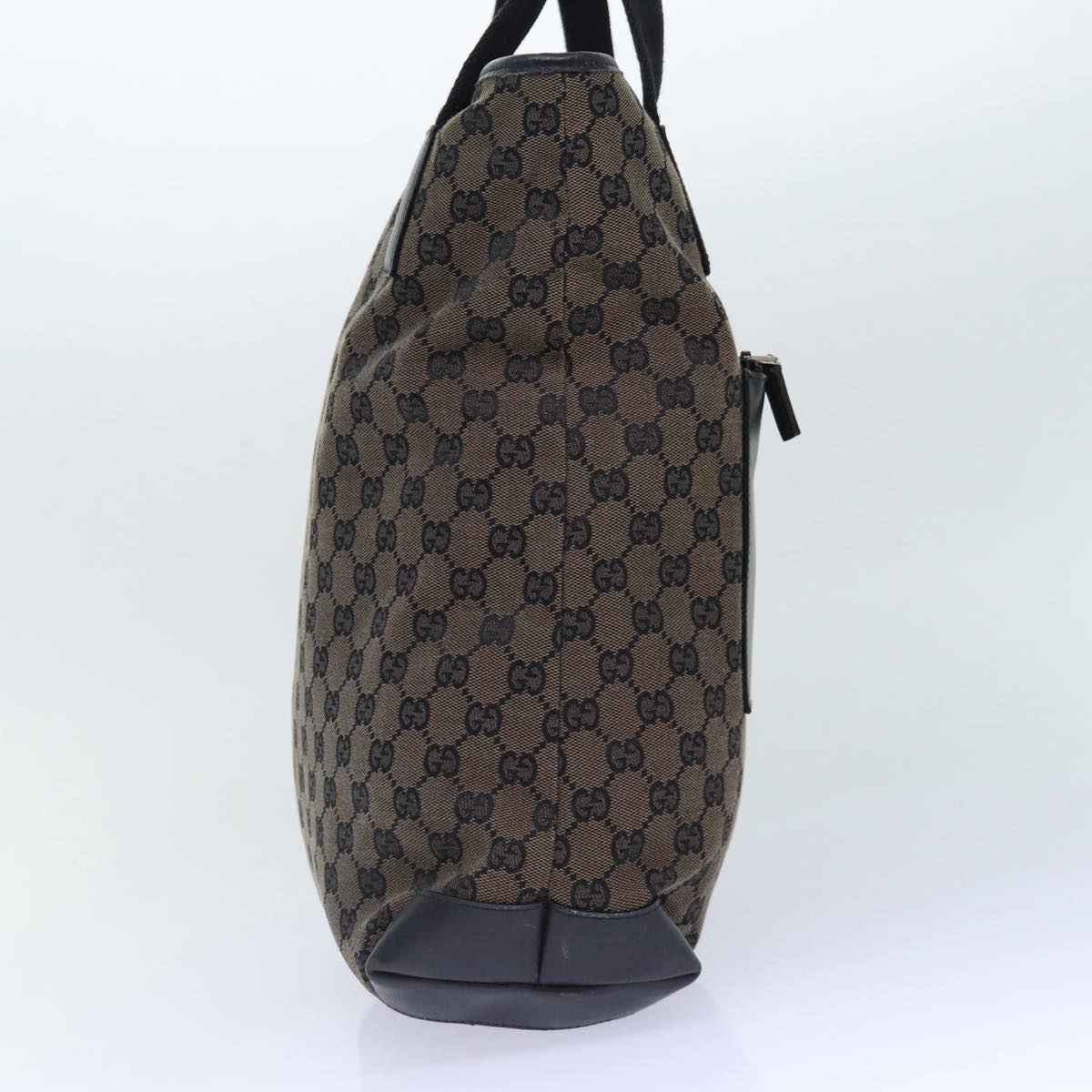 GUCCI GG Canvas Tote Bag Brown Silver 019 0401 1956 87265