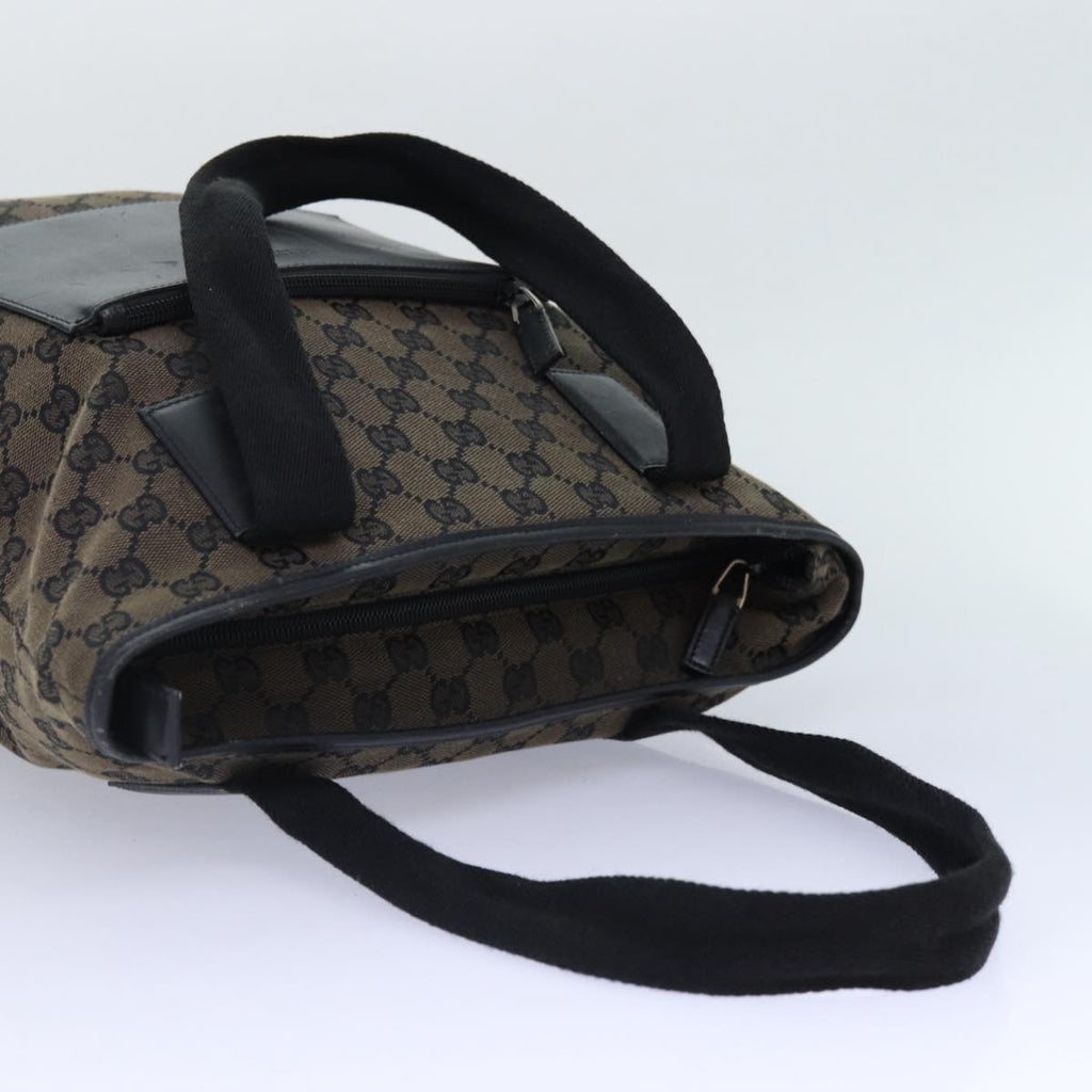 GUCCI GG Canvas Tote Bag Brown Silver 019 0401 1956 87265