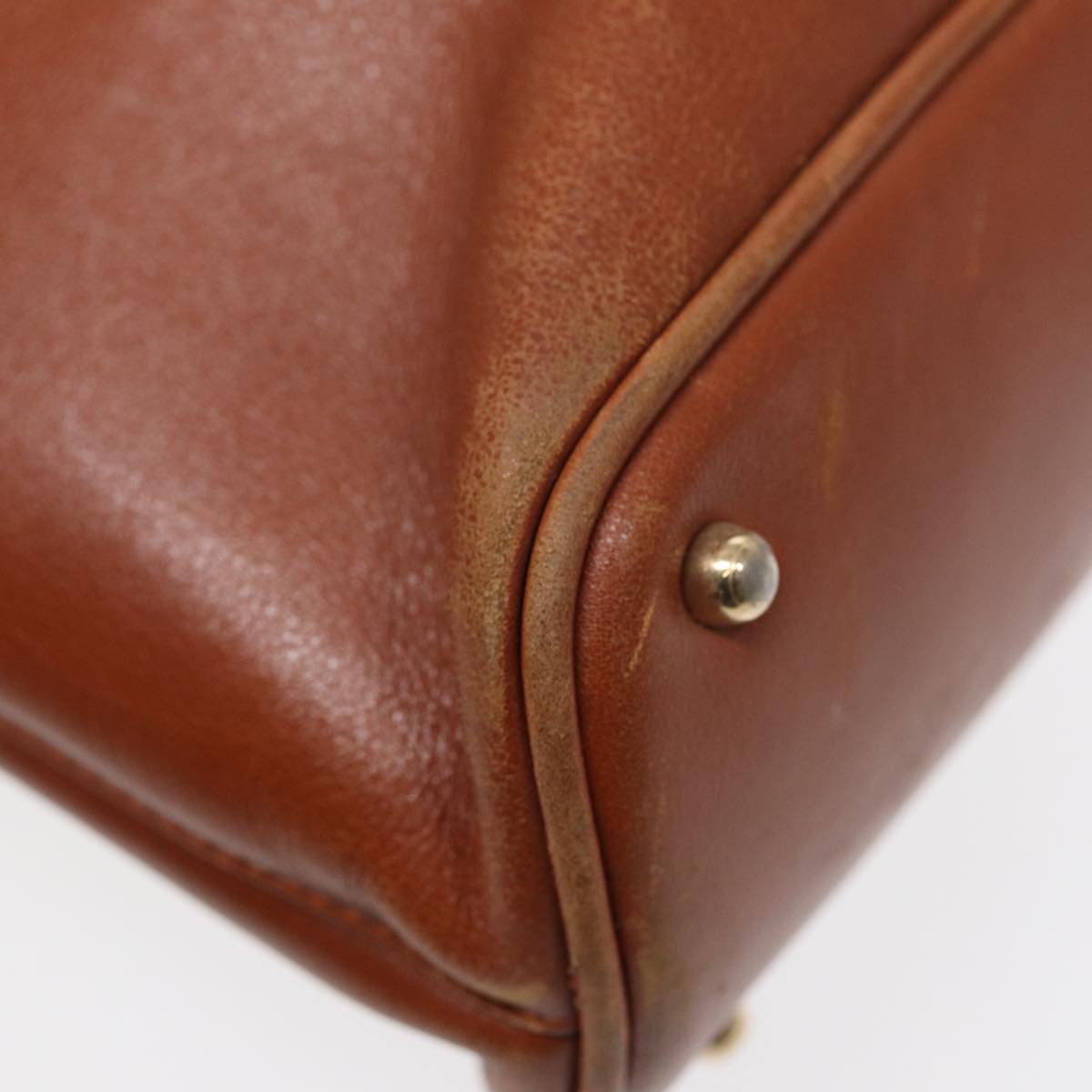 GUCCI Bamboo Hand Bag Leather Brown Gold 000 1186 0289 87268