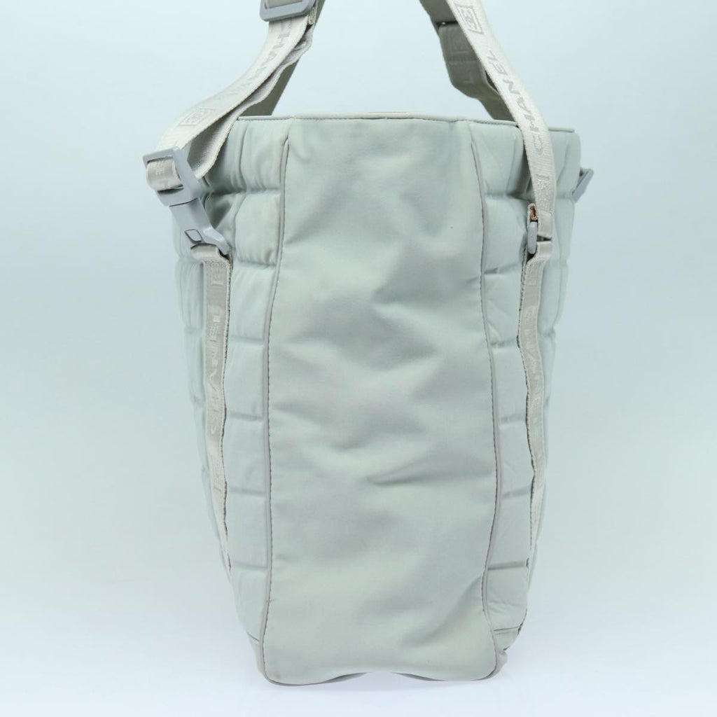 CHANEL Sports Tote Bag Nylon Gray CC 87271