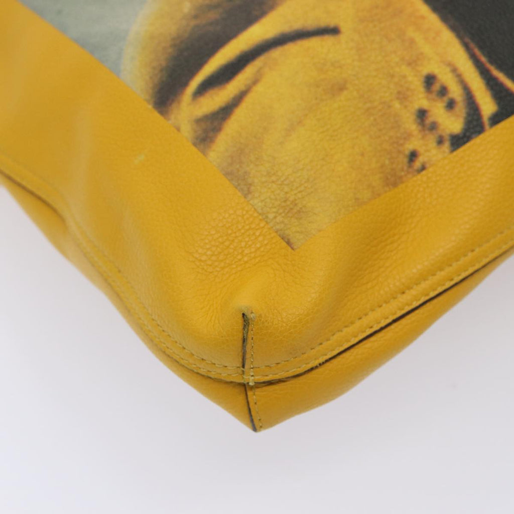GUCCI Elton John Capsule Collection Tote Bag Leather Yellow 512982 87284