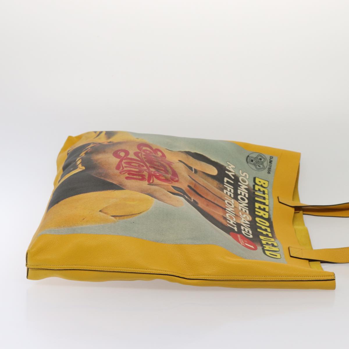 GUCCI Elton John Capsule Collection Tote Bag Leather Yellow 512982 87284