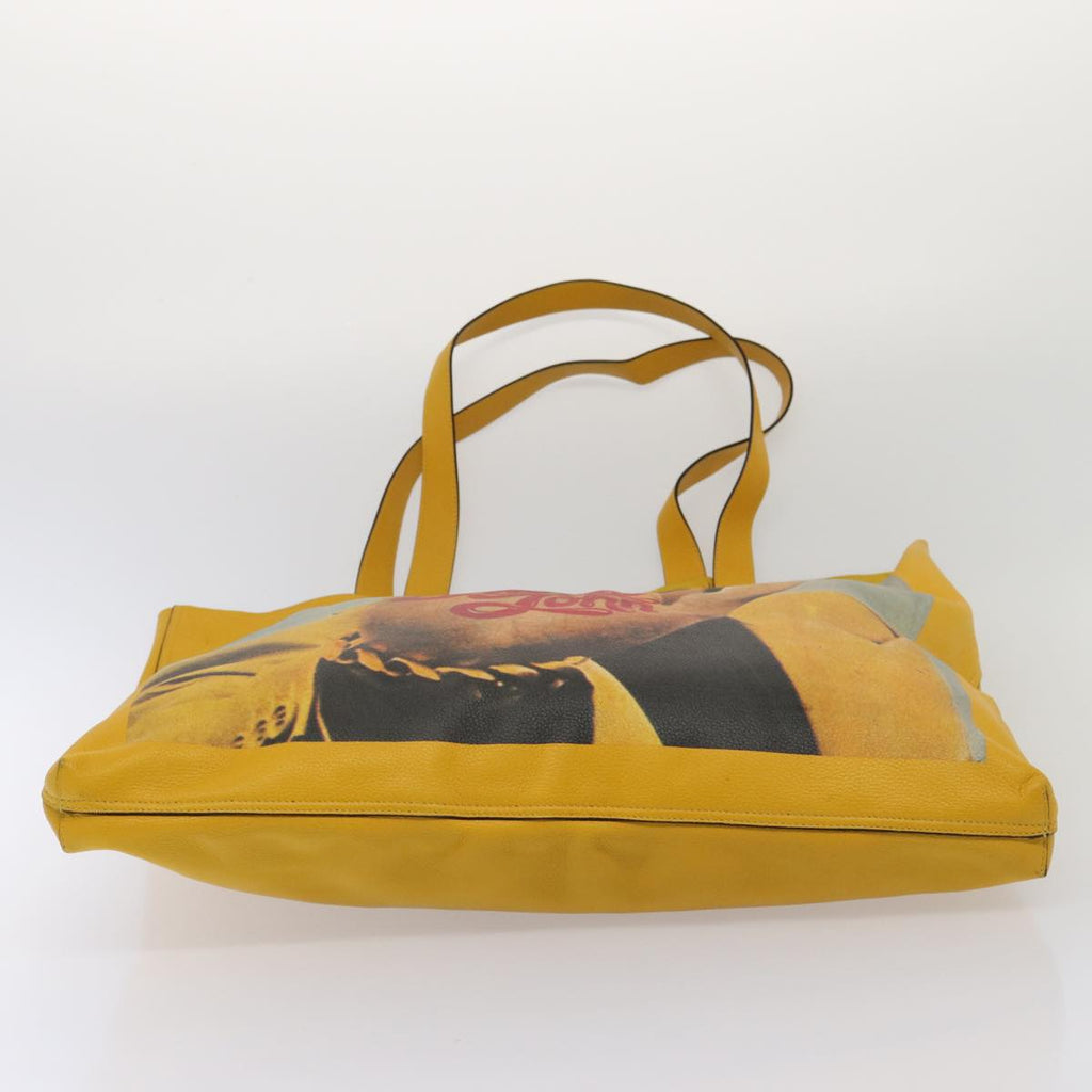 GUCCI Elton John Capsule Collection Tote Bag Leather Yellow 512982 87284