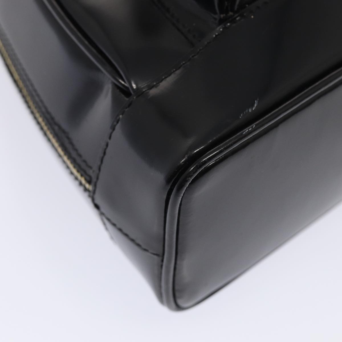 GUCCI Bamboo Body Bag Patent leather Black Gold 003 3444 0127 87287