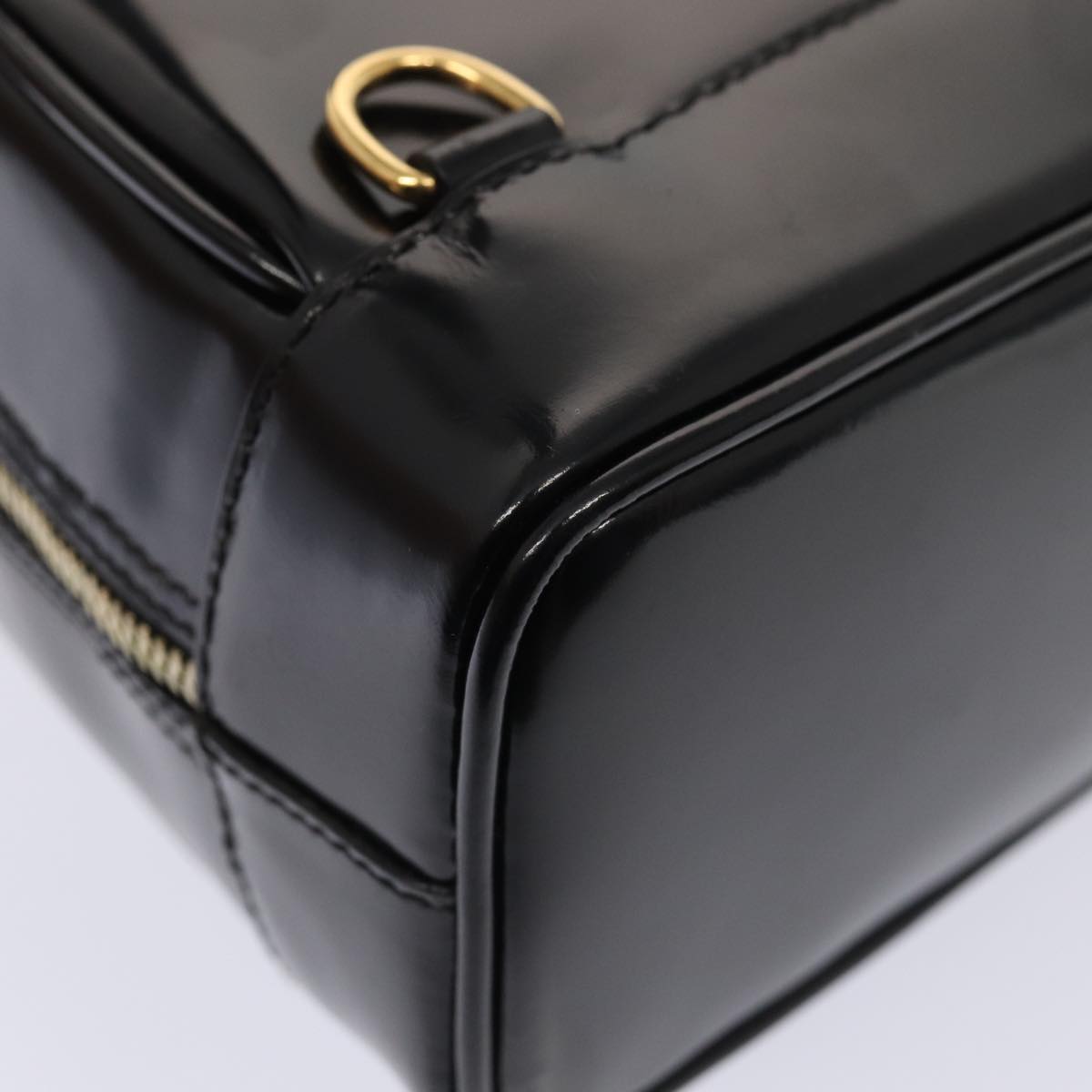 GUCCI Bamboo Body Bag Patent leather Black Gold 003 3444 0127 87287