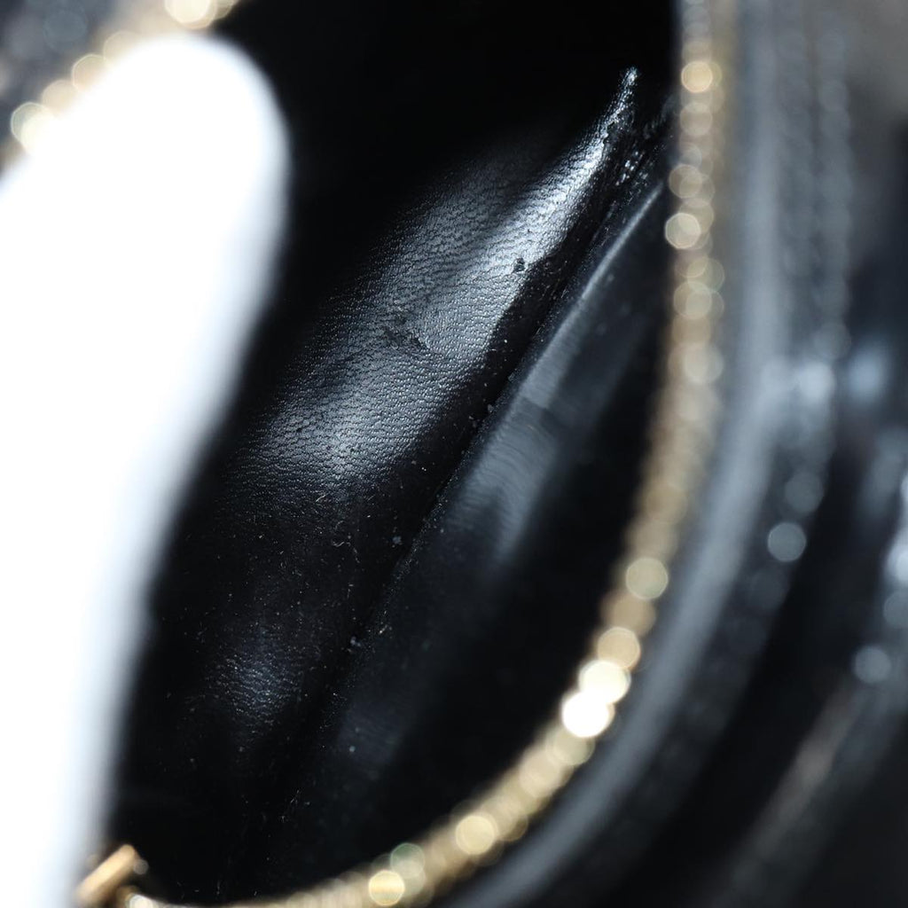 GUCCI Bamboo Body Bag Patent leather Black Gold 003 3444 0127 87287