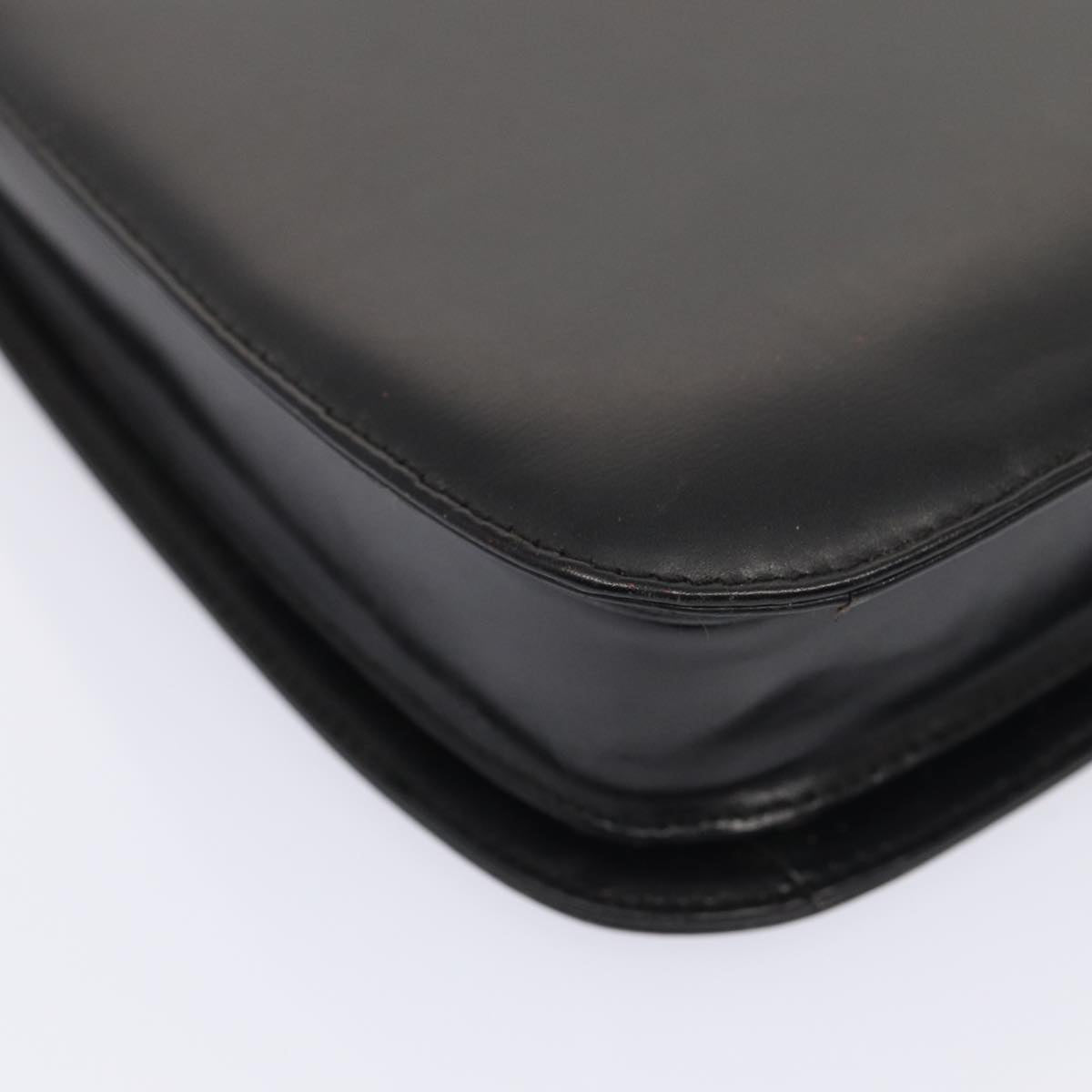 GUCCI Shoulder Bag Leather Black Silver 001 2046 1719 87292