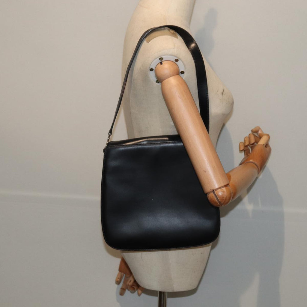 GUCCI Shoulder Bag Leather Black Silver 001 2046 1719 87292