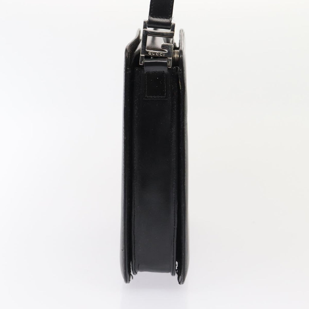 GUCCI Shoulder Bag Leather Black Silver 001 2046 1719 87292