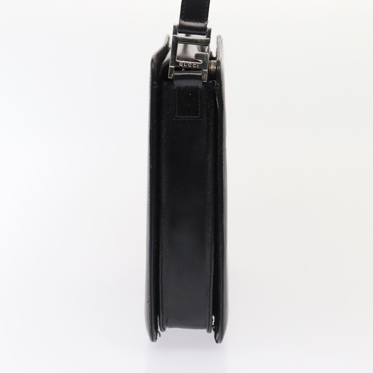 GUCCI Shoulder Bag Leather Black Silver 001 2046 1719 87292