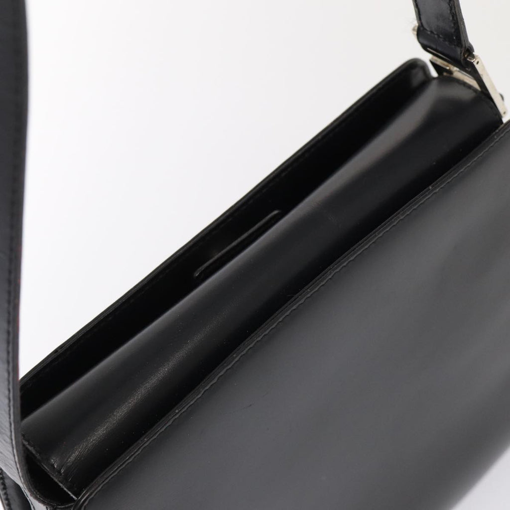 GUCCI Shoulder Bag Leather Black Silver 001 2046 1719 87292
