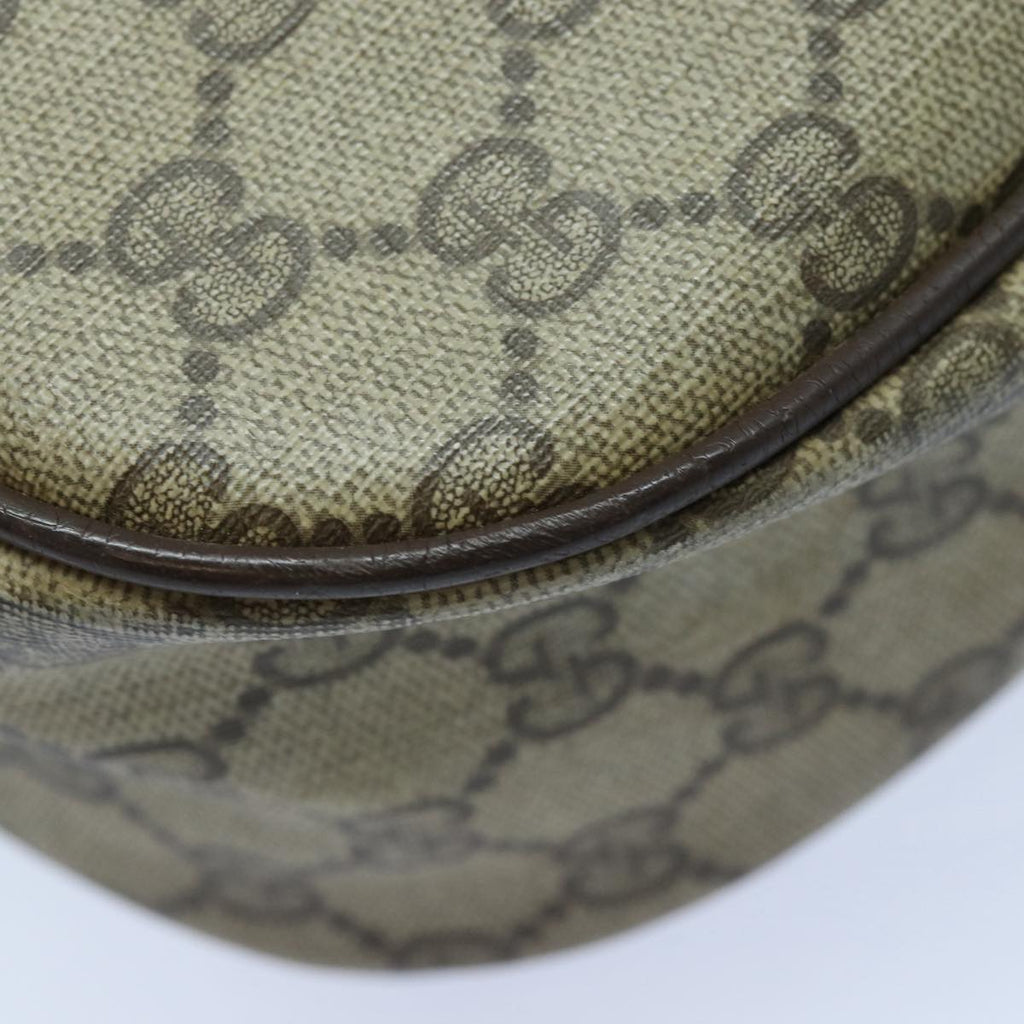 GUCCI GG Supreme Shoulder Bag PVC Leather Beige Brown gold 89 02 077 87295