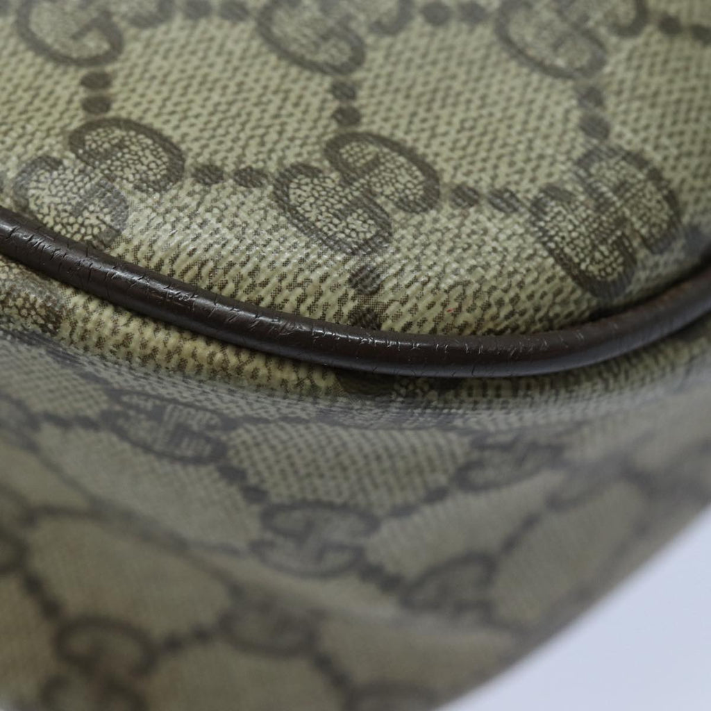 GUCCI GG Supreme Shoulder Bag PVC Leather Beige Brown gold 89 02 077 87295