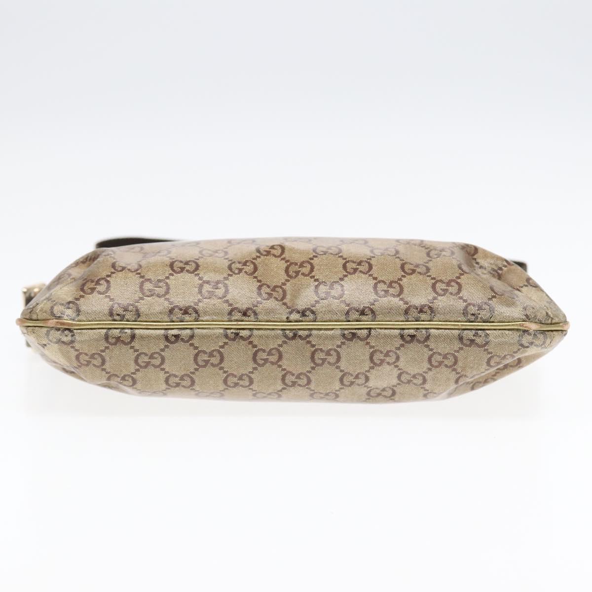 GUCCI GG Crystal Sherry Line Shoulder Bag Gold Brown gray 189749 87298