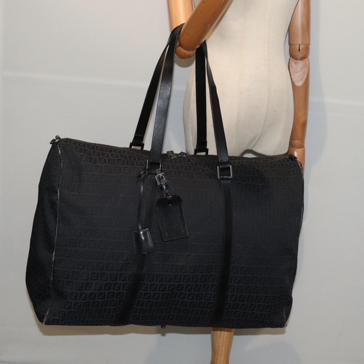 FENDI Zucchino Canvas  Nylon Black 87315