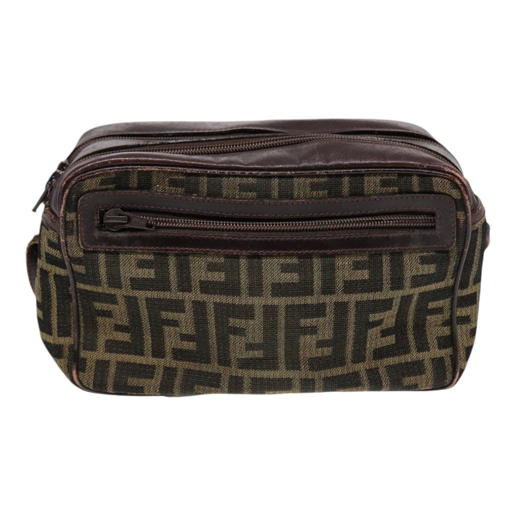 FENDI Zucca Canvas Pecan Canvas Shoulder Bag 2Set Brown Beige 87321