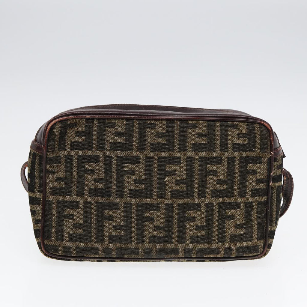 FENDI Zucca Canvas Pecan Canvas Shoulder Bag 2Set Brown Beige 87321