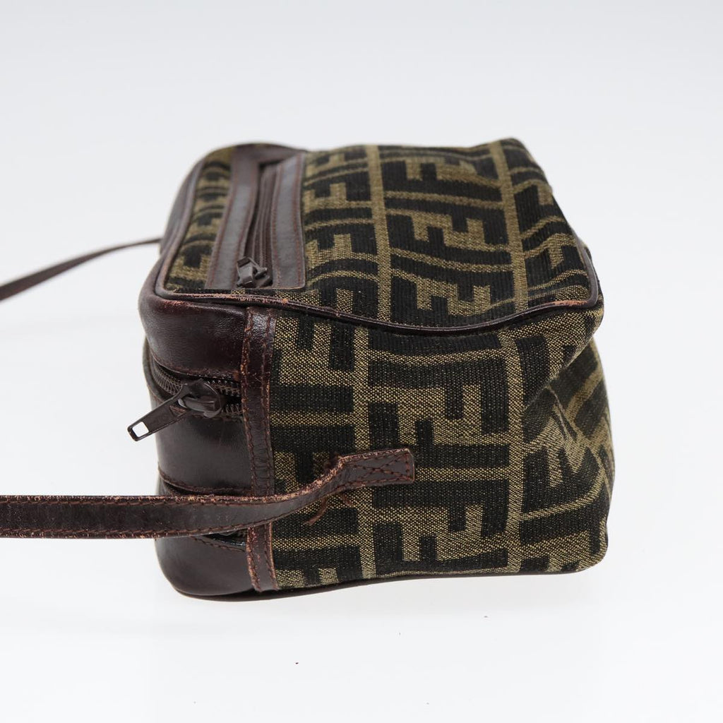 FENDI Zucca Canvas Pecan Canvas Shoulder Bag 2Set Brown Beige 87321
