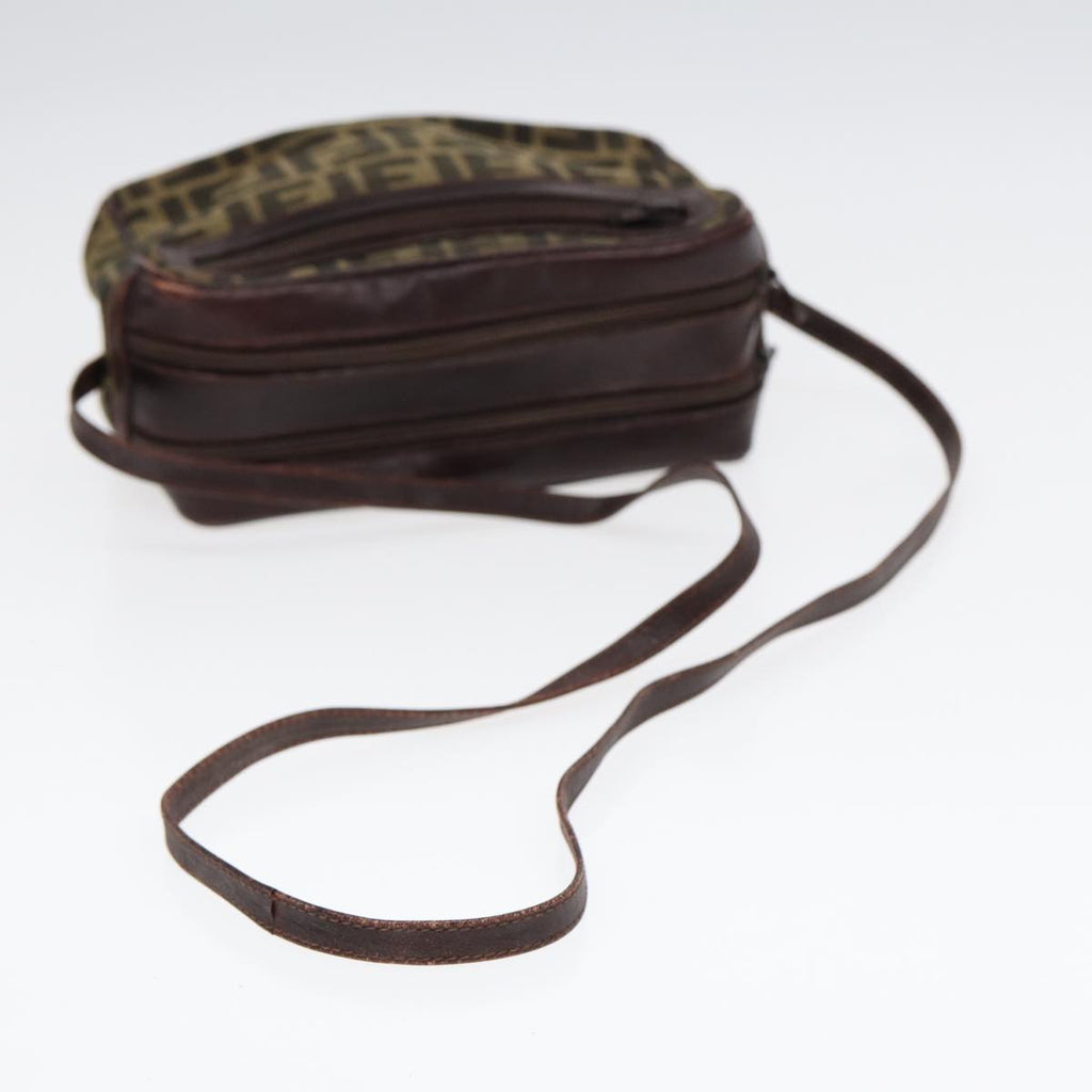 FENDI Zucca Canvas Pecan Canvas Shoulder Bag 2Set Brown Beige 87321