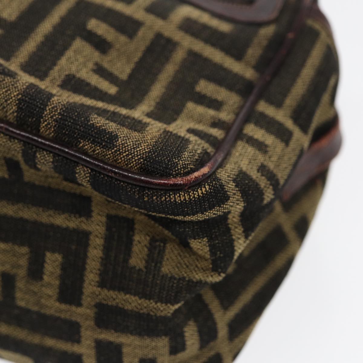 FENDI Zucca Canvas Pecan Canvas Shoulder Bag 2Set Brown Beige 87321