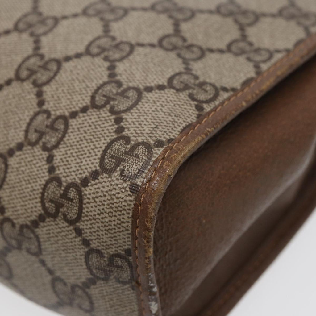 GUCCI GG Supreme Web Sherry Line Clutch Bag PVC Beige Gold 89 01 031 87331