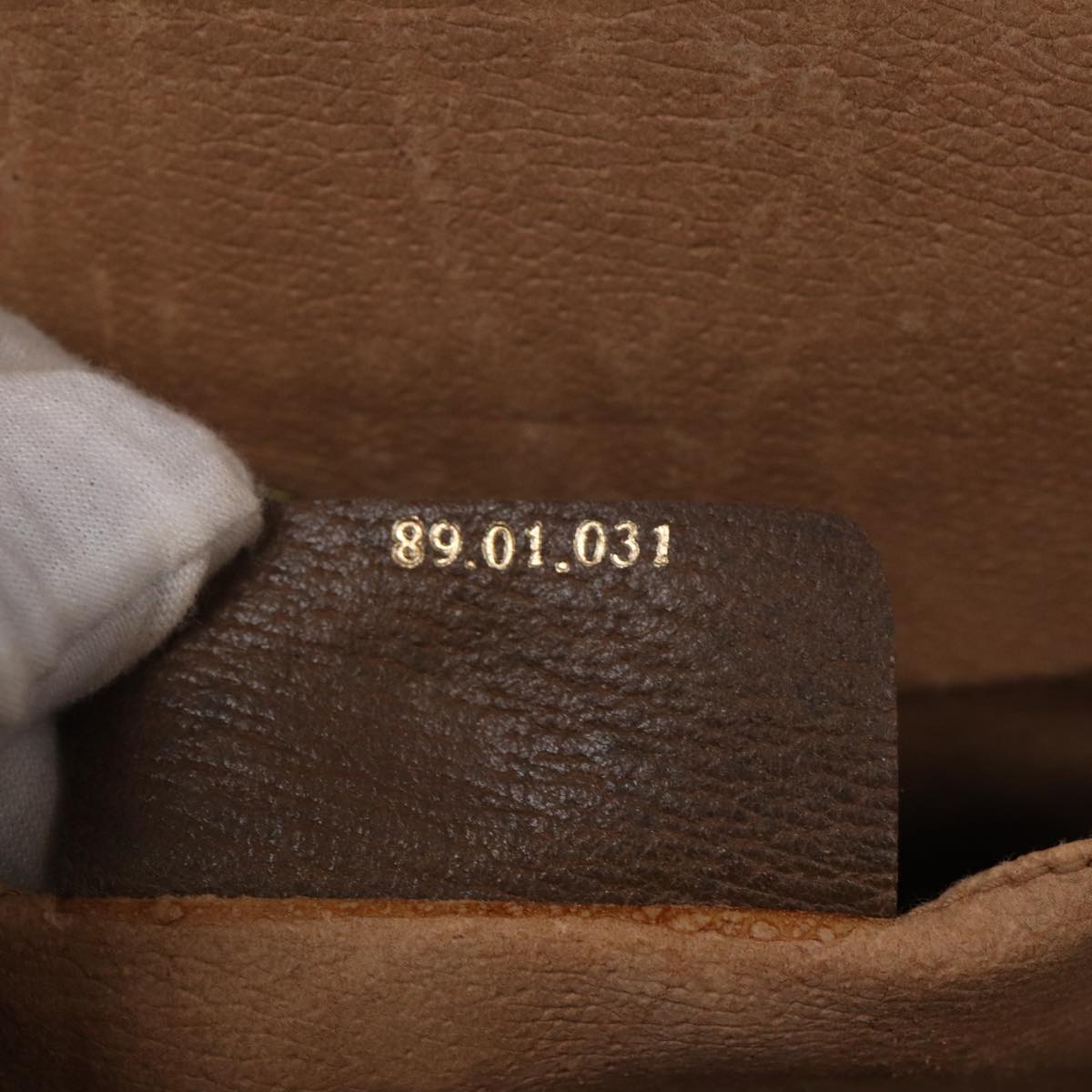 GUCCI GG Supreme Web Sherry Line Clutch Bag PVC Beige Gold 89 01 031 87331
