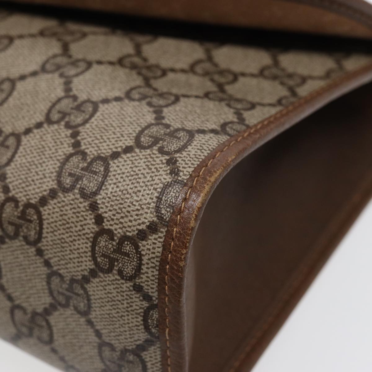 GUCCI GG Supreme Web Sherry Line Clutch Bag PVC Beige Gold 89 01 031 87331