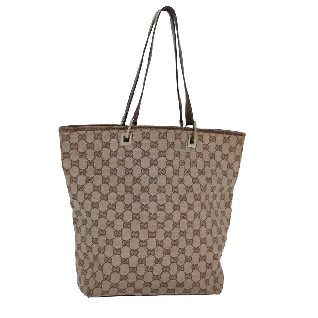 GUCCI GG Canvas Tote Bag Beige 002 1098 87340