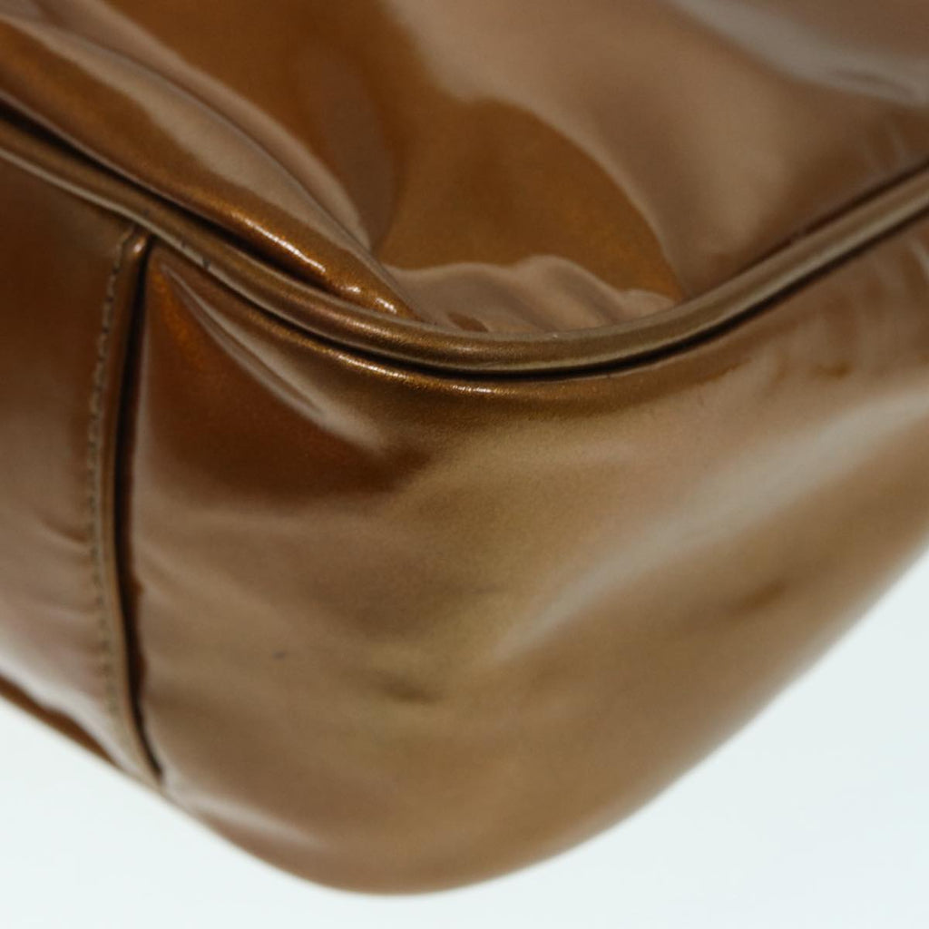 GUCCI Bamboo Hand Bag patent 2way Bronze 87342