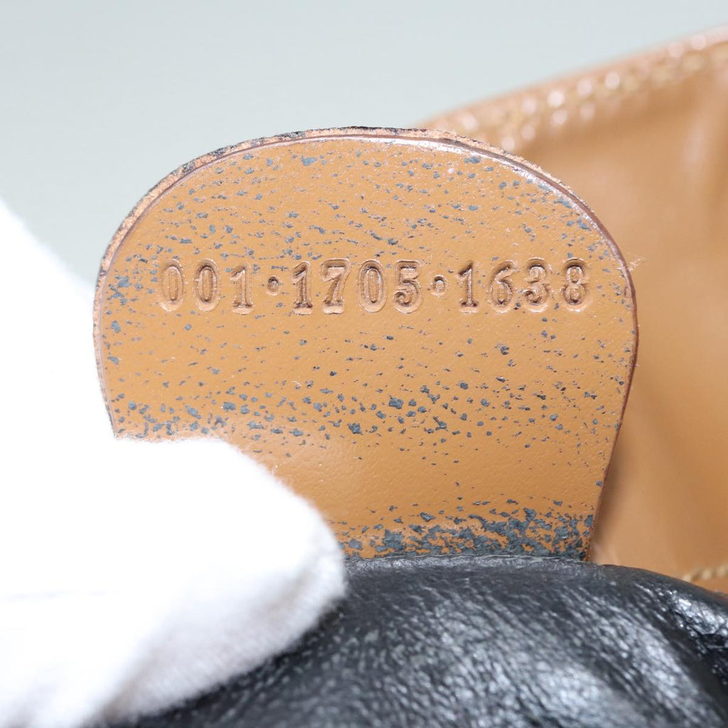 GUCCI Bamboo Hand Bag patent 2way Bronze 87342